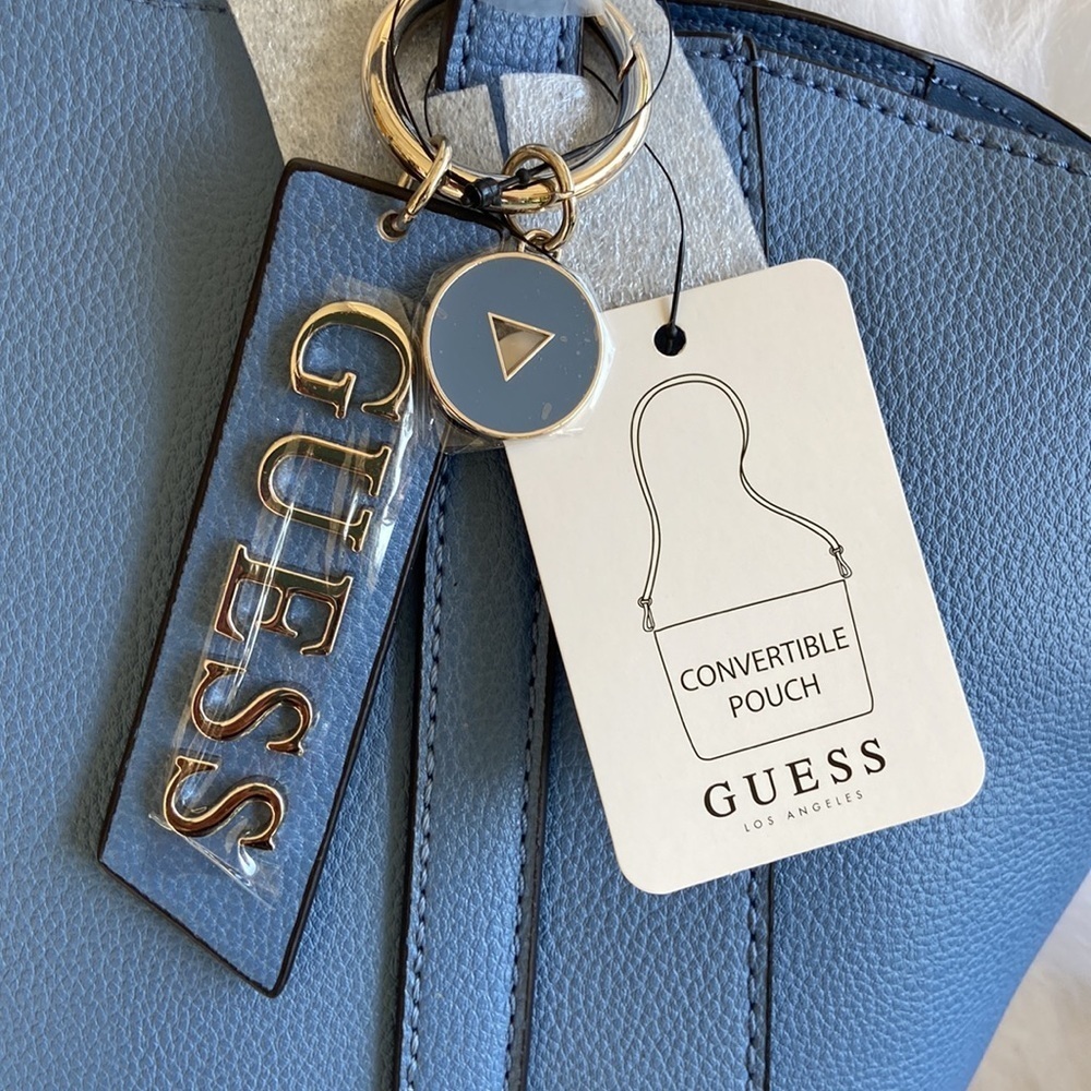 New GUESS Blue Tote - Picture 5 of 13